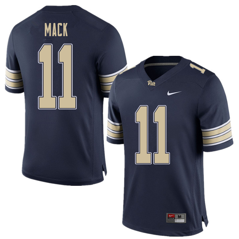 Men #11 Taysir Mack Pittsburgh Panthers College Football Jerseys Sale-Home Blue